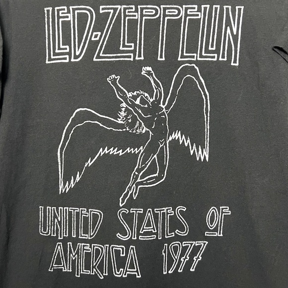 Hot Topic Led Zeppelin United States of America 1977 Black Soft Band Tee M - Picture 3 of 6